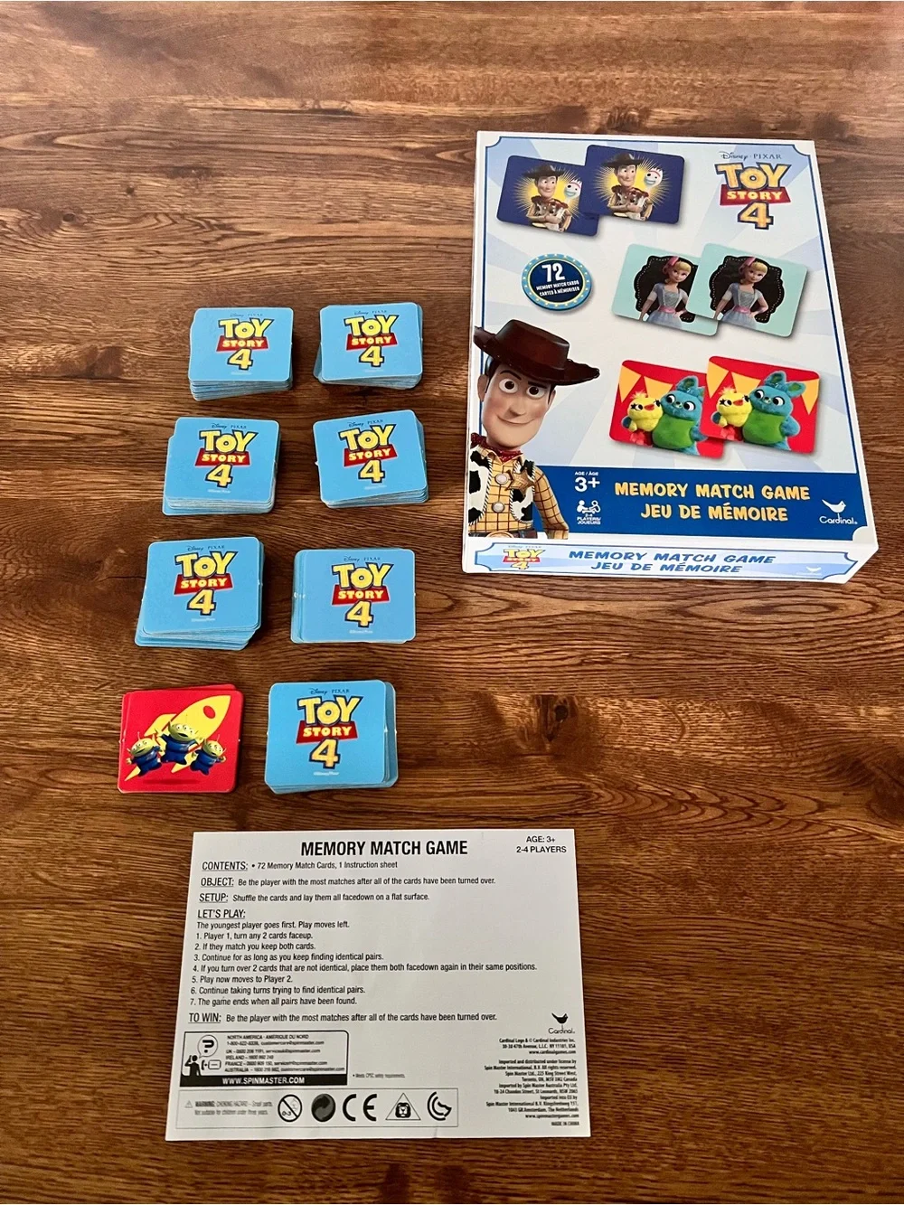 Kids Disney Pixar Toy Story 4 Memory Match Game